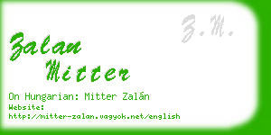 zalan mitter business card